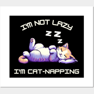 I'm Not Lazy I'm Cat-Napping Posters and Art